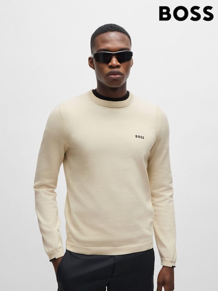BOSS Logo-Print Cotton Blend Sweater (E42268) | 539 LEI