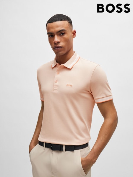 BOSS Orange Paddy Tipped 100% Cotton Polo Shirt (E42271) | €59