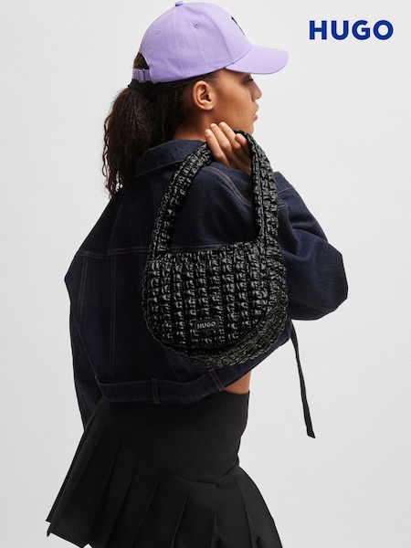 HUGO Black Shoulder Bag In Quilted Effect Faux Leather (E42274) | €72