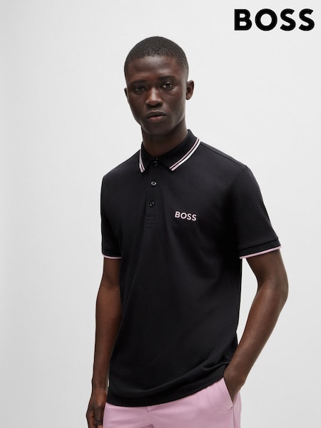BOSS Black Paddy Pro Golf Tipped Polo Shirt (E42284) | €63