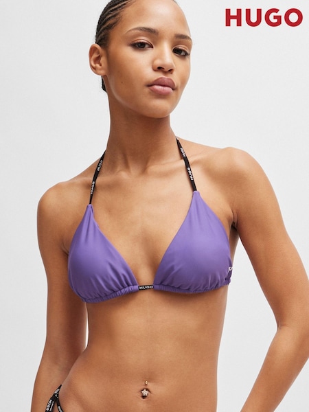 HUGO Purple HUGO Branded Strap Triangle Bikini Top (E42308) | €34