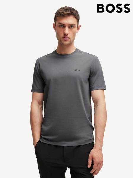 BOSS Grey Contrast Logo Stretch Cotton T-Shirt (E42320) | €30