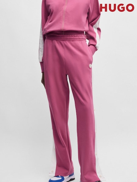 HUGO Pink Side Popper Tape Joggers (E42330) | €91
