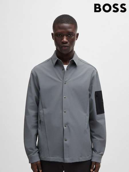 BOSS Natural Relaxed Fit Water-Repellent Overshirt (E42341) | €132