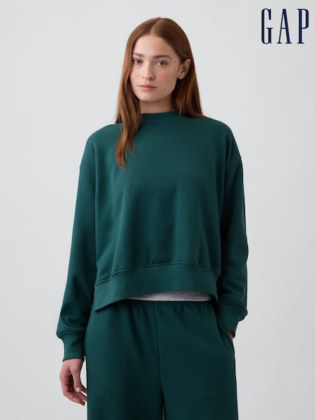 Zielony - Gap Vintagesoft Oversized Split-hem Sweatshirt
