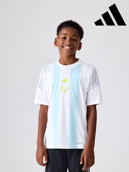 adidas White Messi T-Shirt (E42468) | R$ 225