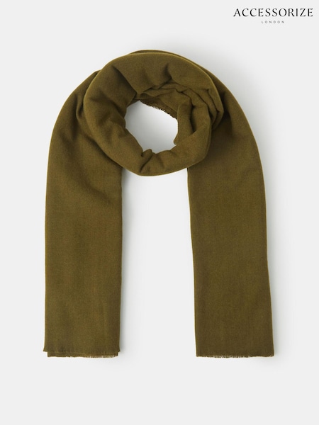 Green - Accessorize Super Soft Plain Blanket Scarf