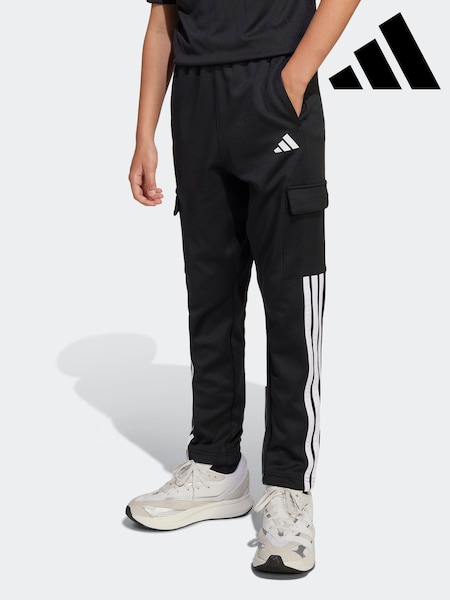 adidas Black 3 Stripe Cargo Joggers (E42527) | R$ 325