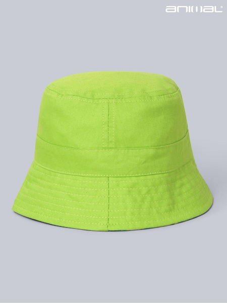 Animal Bright Green Kids Reversible Bucket Hat (E42649) | AED48