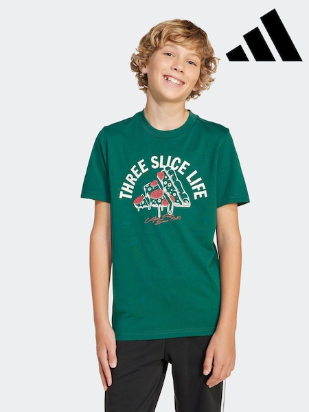 adidas Green Graphic 100% Cotton T-Shirt (E42680) | R$ 180