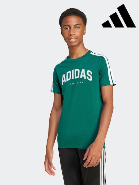 adidas Green 100% Cotton Collegiate T-Shirt (E42698) | R$ 130