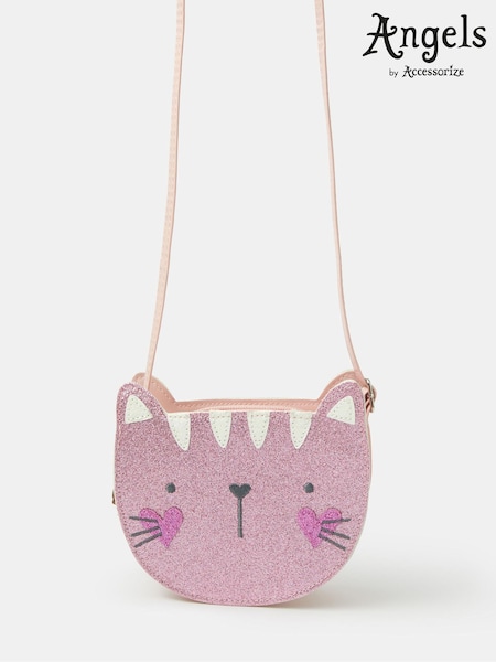 Rosa - Angels By Accessorize Glitter Cat Cross-body Bag