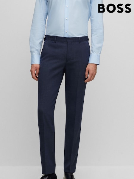 BOSS BOSS Regular Fit Micro Pattern Trousers in Stretch Cloth (E42955) | 581 LEI