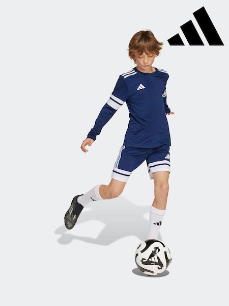 adidas Blue Squadra 25 Long Sleeve Kids Jersey (E42990) | R$ 180