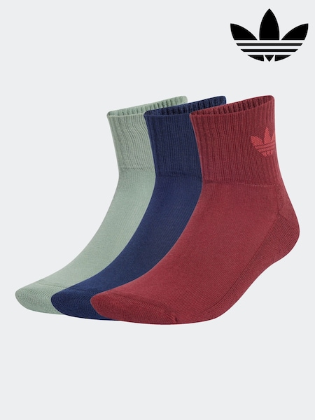 adidas Originals Red Mid Ankle Socks 3 Pack (E42991) | €15.50