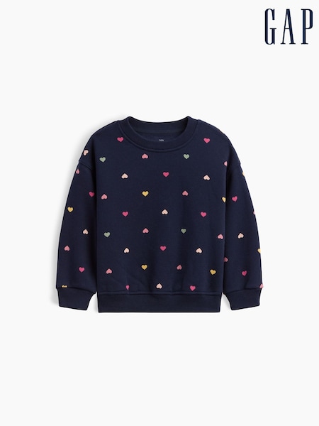 Navy Hearts - Gap Vintage Soft Print Sweatshirt (6mths-5yrs)