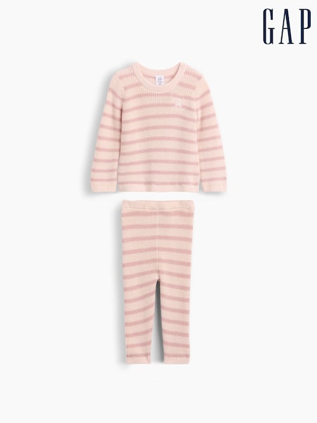 Pink - Gap Stripe Jumper Set (0-24mths)