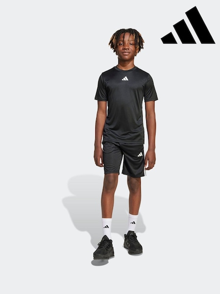 adidas Black 3 Stripes Training T-Shirt and Shorts Set (E43084) | 1,502 UAH