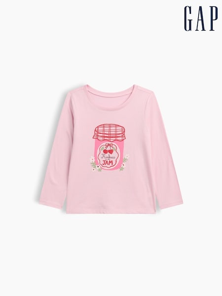 Pink Jam - Gap Graphic Long Sleeve T-shirt (6mths-5yrs)