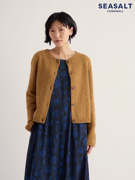 Yellow - Seasalt Cornwall Dawson Pick Cardigan Made With Merino
