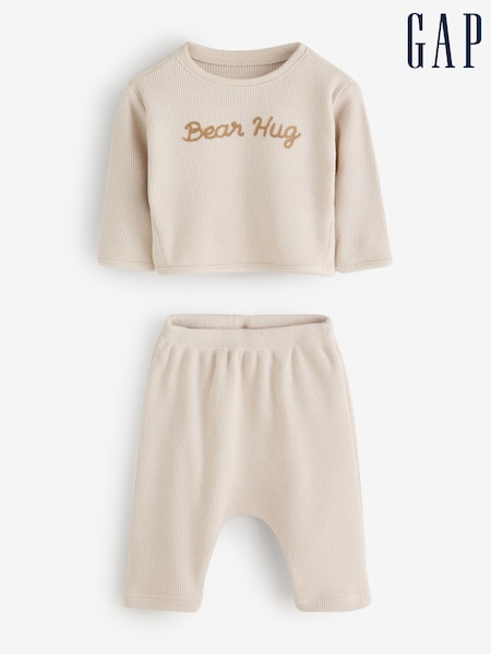 Cream Brannan Bear - Gap Waffle Knit Detail Outfit (0-24mths)