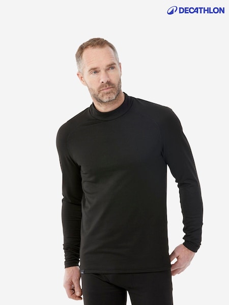 Decathlon Mens Thermal Ski Base Layer Black Top (E43381) | AED55