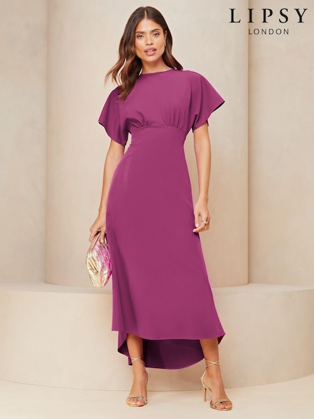 Lipsy Flutter Sleeve Underbust Midi Dress (E43408) | €31