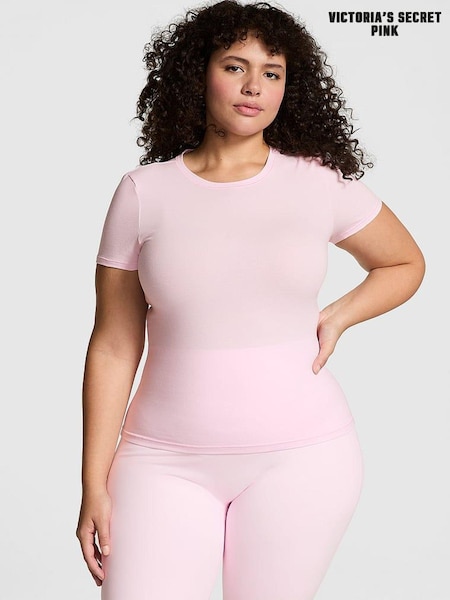 Victoria's Secret PINK Pink Tulip Cotton T-Shirt (E43469) | €29