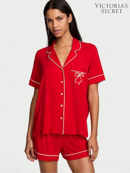 Victoria's Secret Lipstick w Love Graphic Red Modal Short Pyjama Set (E43485) | €63