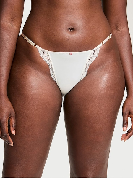Victoria's Secret Coconut White Lace Trim Bikini Knickers (E43494) | €15.50