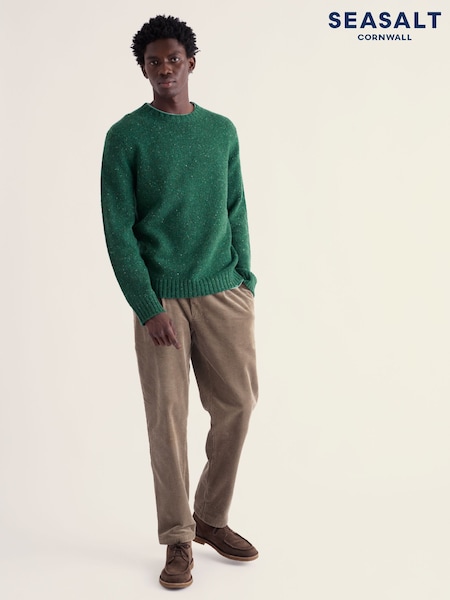 أخضر - Regular Seasalt Cornwall Trowan Crew Neck Jumper