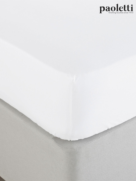Paoletti White Bamboo 200 Thread Count Cotton Fitted Sheet (E43611) | €34 - €50