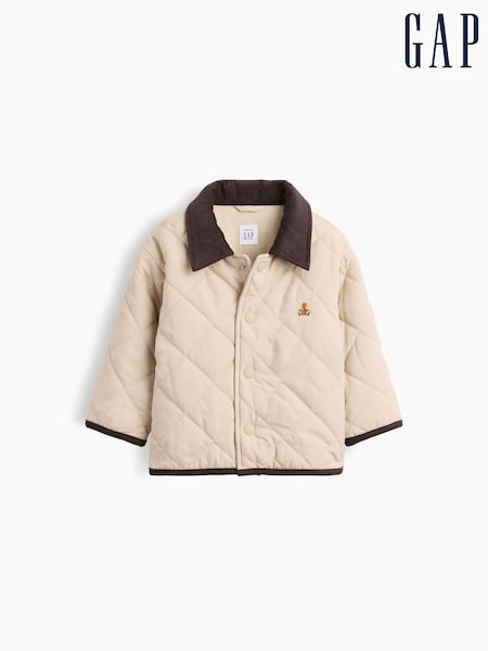 Beige/Brown - Gap Quilted Barn Jacket (3-24mths)
