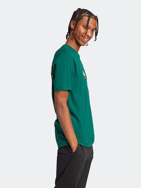 adidas Green Lounge Pizza 100% Cotton Graphic T-Shirt (E43648) | € 36