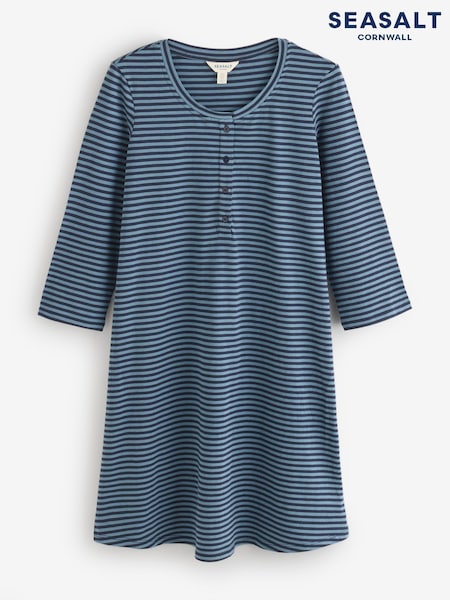 Blue - Seasalt Cornwall Star Chart Jersey Nightdress