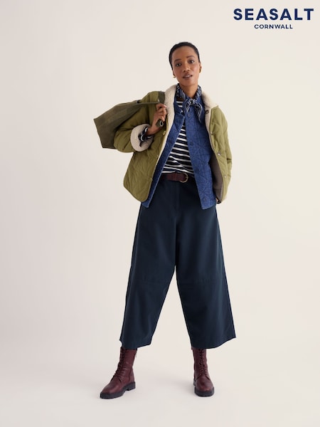 Green - Seasalt Cornwall Scots Pine Reversible Jacket
