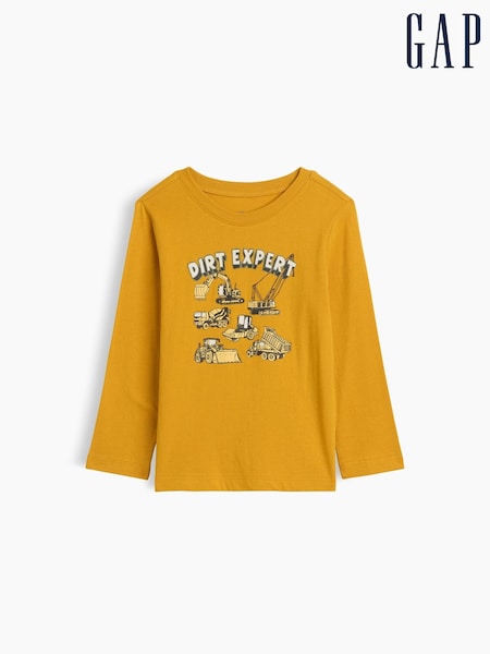 Yellow Diggers - Gap Graphic Long Sleeve T-shirt (6mths-5yrs)