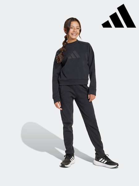 adidas Black Future Icons Logo Tracksuit (E43682) | R$ 495