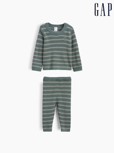 Green - Gap Stripe Jumper Set (0-24mths)