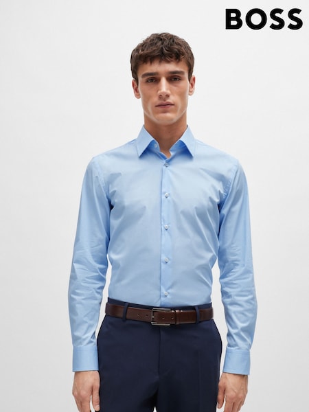BOSS Blue Slim-Fit Easy-Iron Stretch-Cotton Poplin Shirt (E43777) | €65