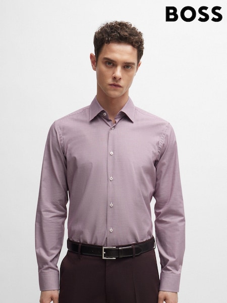 BOSS Red Regular-Fit Houndstooth Stretch Cotton Shirt (E43801) | €63