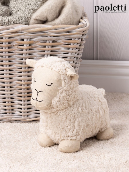 Paoletti White Sheep Boucle Novelty Doorstop (E44027) | €20