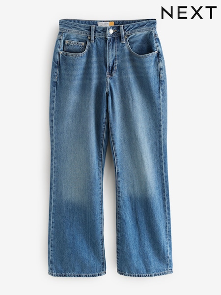 Dark Blue Hourglass Relaxed Bootcut 100% Cotton Jeans (E44053) | €39