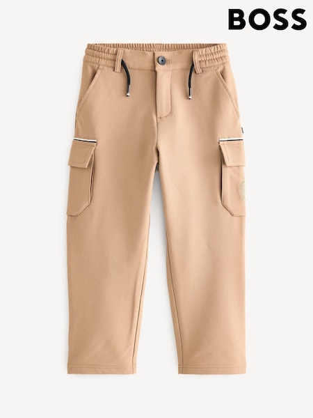 BOSS Natural Cargo Trousers With Logo Pocket Detail (E44151) | €53 - €66