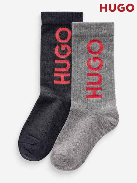 HUGO Black Logo Socks 2 Pack (E44188) | €14.50