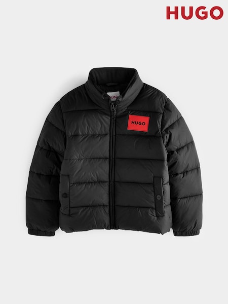 Negru - Geacă puffer matlasată HUGO (E44197) | 539 LEI - 647 LEI