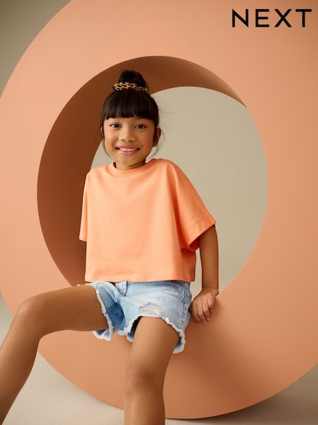 Orange Boxy T-Shirt (3-16yrs) (E44325) | 165 UAH - 288 UAH