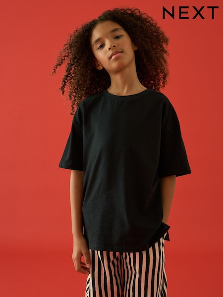 Black Oversized T-Shirt (3-16yrs) (E44329) | $9 - $14