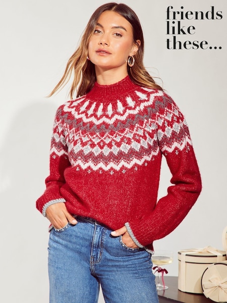 Friends Like These Sparkle Fairisle Jumper (E44412) | €23