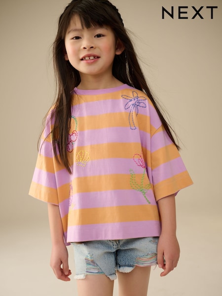 Multi 100% Cotton Graphic Print T-Shirt (3-16yrs) (E44430) | 453 UAH - 659 UAH